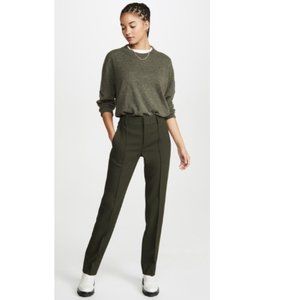 Vince High Waist Tailored Pant In Fig Leaf